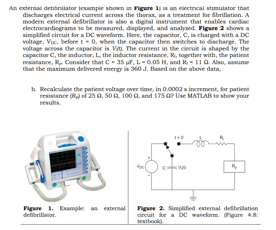 Solved An external defibrillator (example shown in Figure 1)