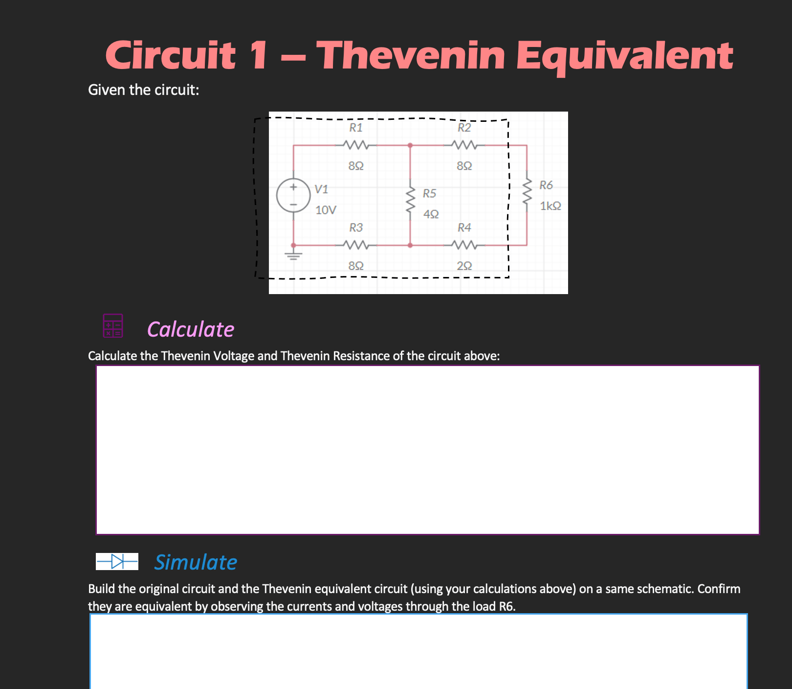 [Solved] Calculate the Thevenin Voltage and Thevenin Resis