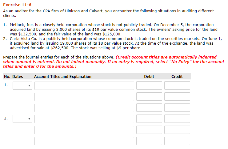 Solved Exercise 116 As An Auditor For The CPA Firm Of Hi...