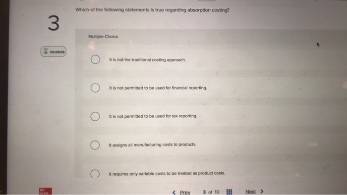 Which Of The Following Statements Is True Regarding Absorption Costing WHICHSJ