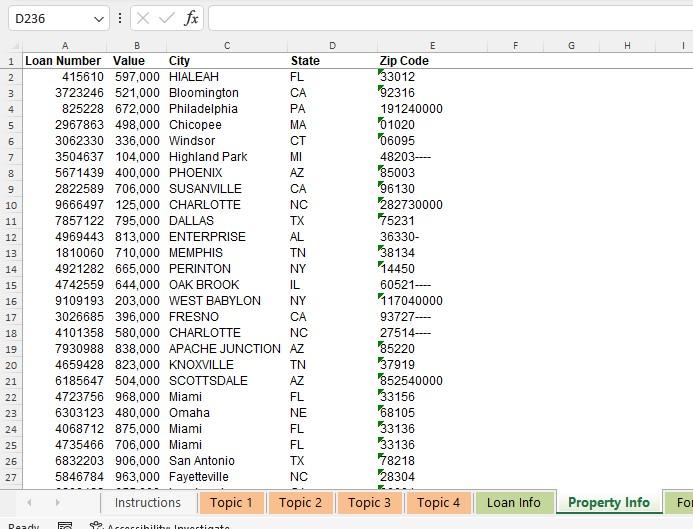 Solved The loan numbers in the first sheet do not match the
