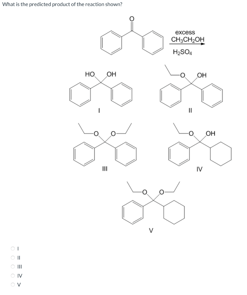 Solved What is the predicted product of the reaction shown?