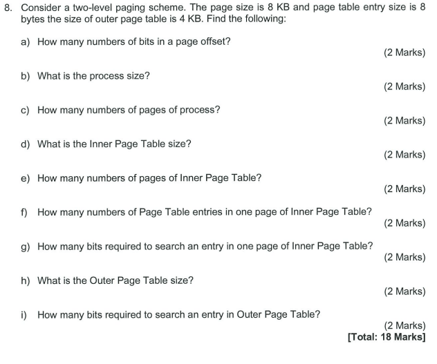 Solved 8. Consider a twolevel paging scheme. The page size