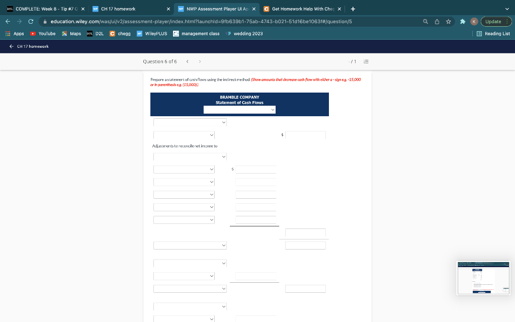 Isl. Complete: Week 8 - Tip #7 X : W Ch 17 Homework | Chegg.com