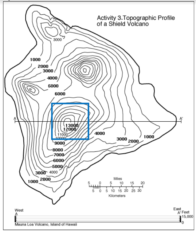 Solved Below is a contour diagram for the elevation above