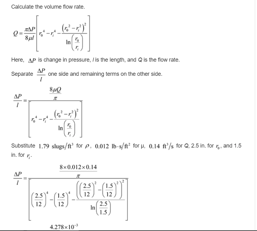 Solved Calculate The Volume Flow Rate. TAP Sul In Ro Here...