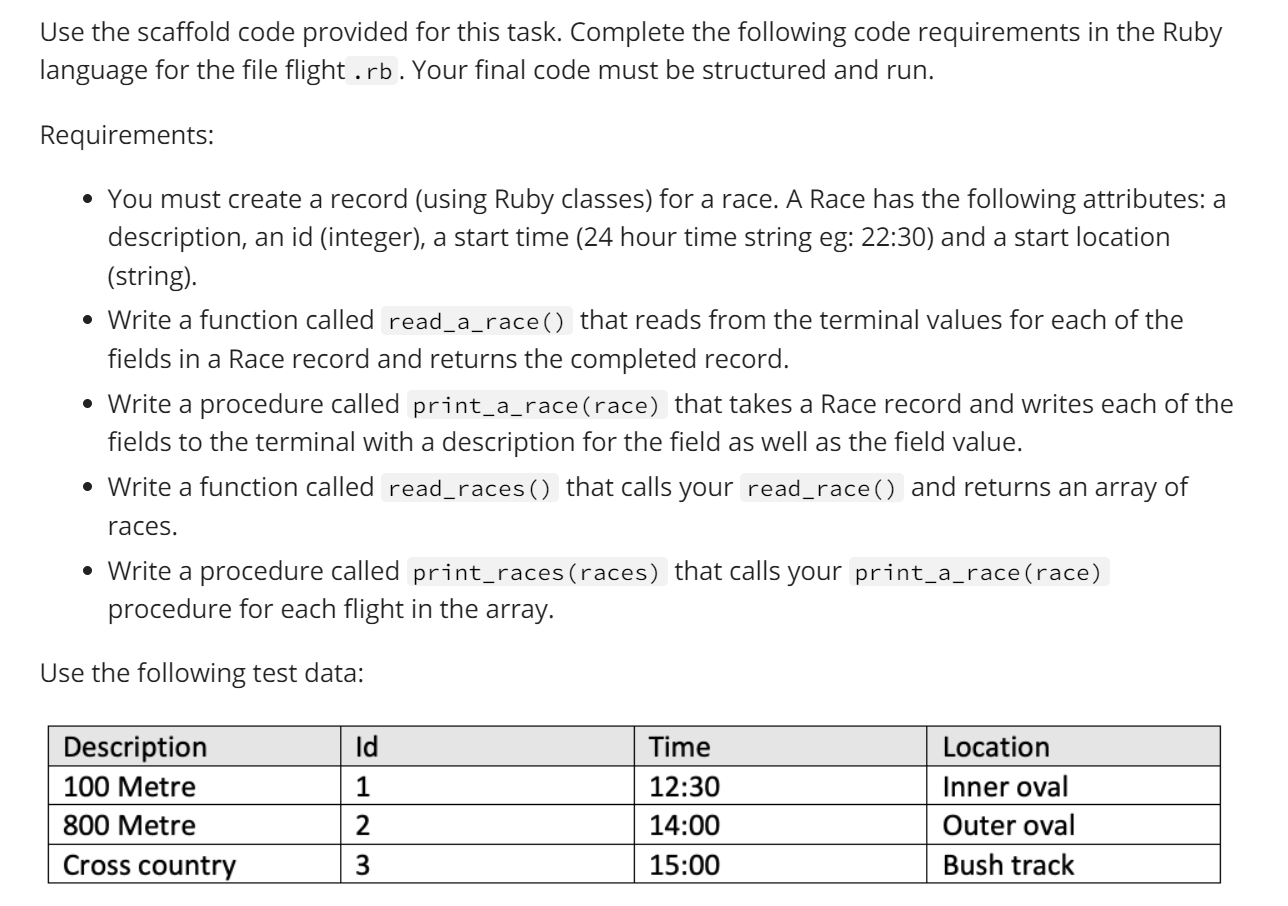 Solved Use the scaffold code provided for this task.