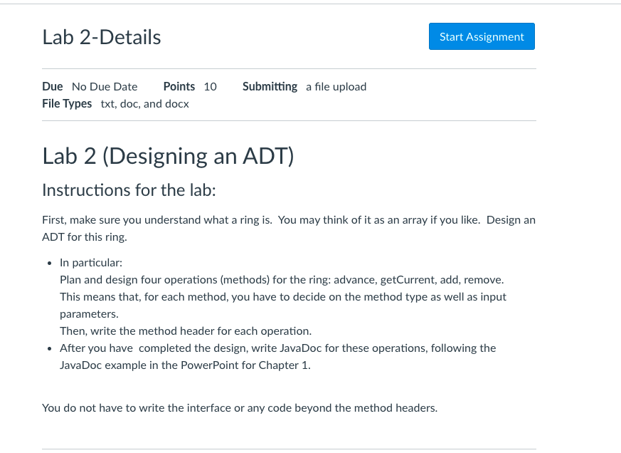 Solved Lab 2Details Start Assignment Submitting a file