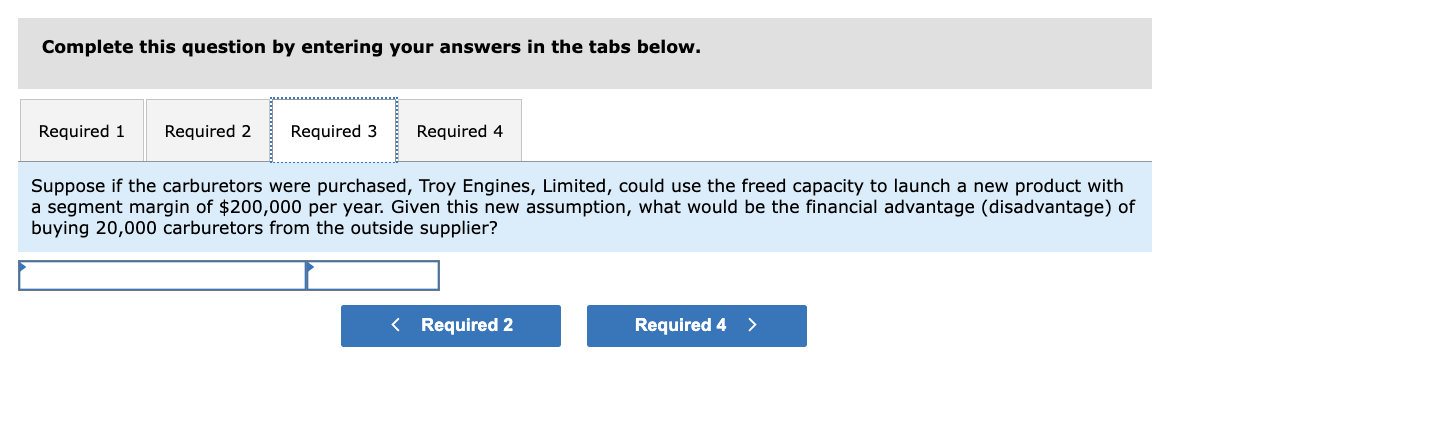 Solved Troy Engines, Limited, manufactures a variety of | Chegg.com