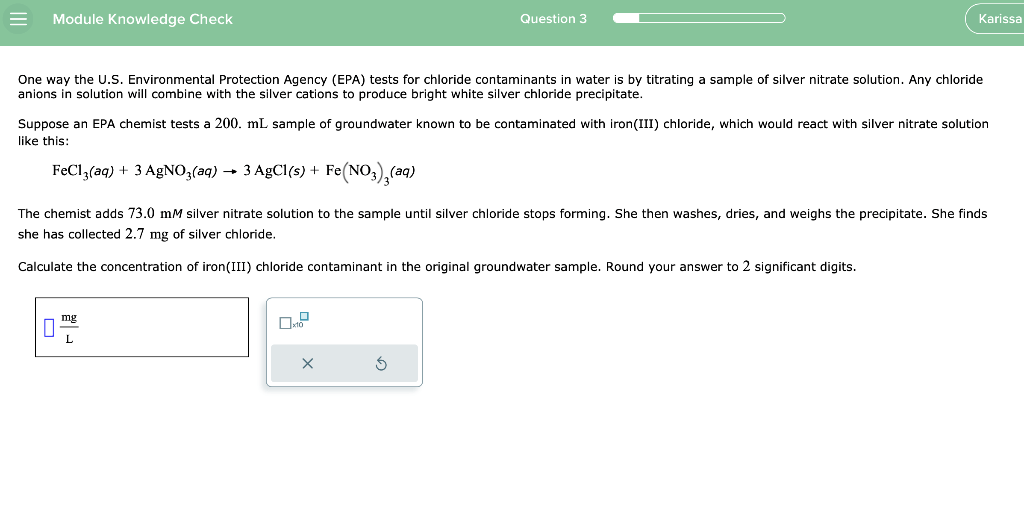 Solved One way the U.S. Environmental Protection Agency | Chegg.com