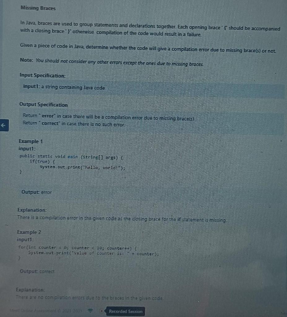 Solved Missing Braces In Java, braces are used to group