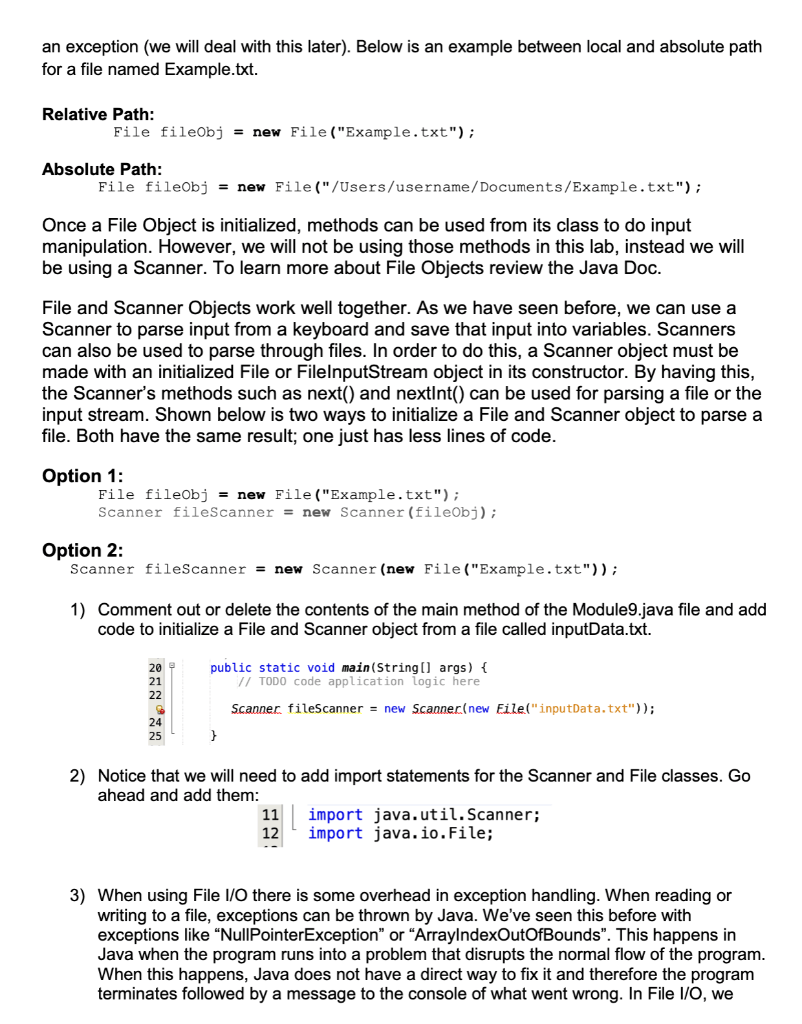 Solved ITSC 1213 Lab 12 File I/O Introduction In this lab
