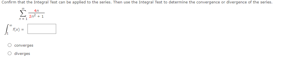 Solved Confirm That The Integral Test Can Be Applied To T...
