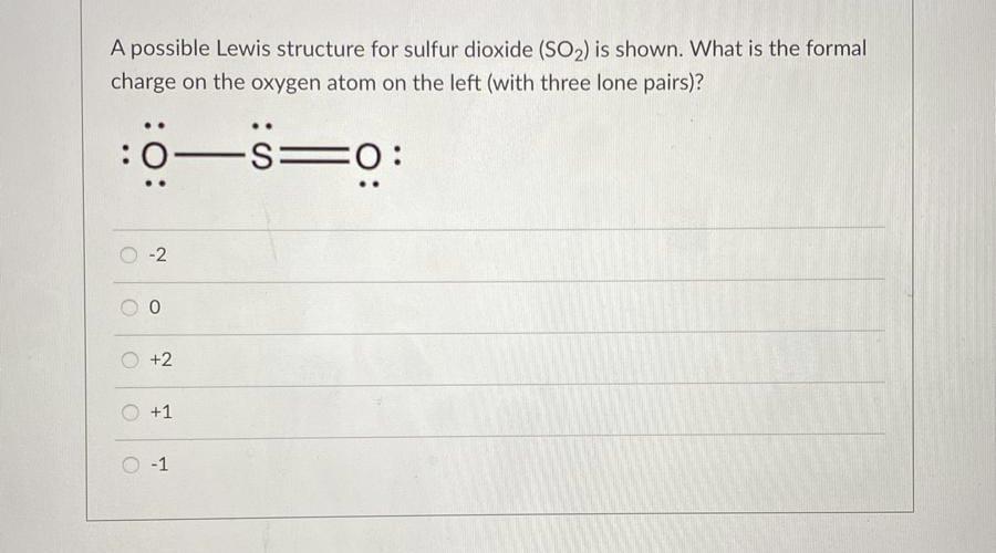 Sulfur Dioxide Lewis Structure
