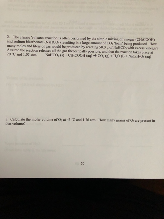 Solved The Classic 'volcano'reaction Is Often Performed B...
