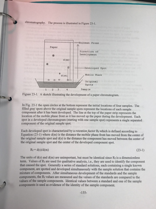 EXPERIMENT 23 PAPER CHROMATOGRAPHY Introduction