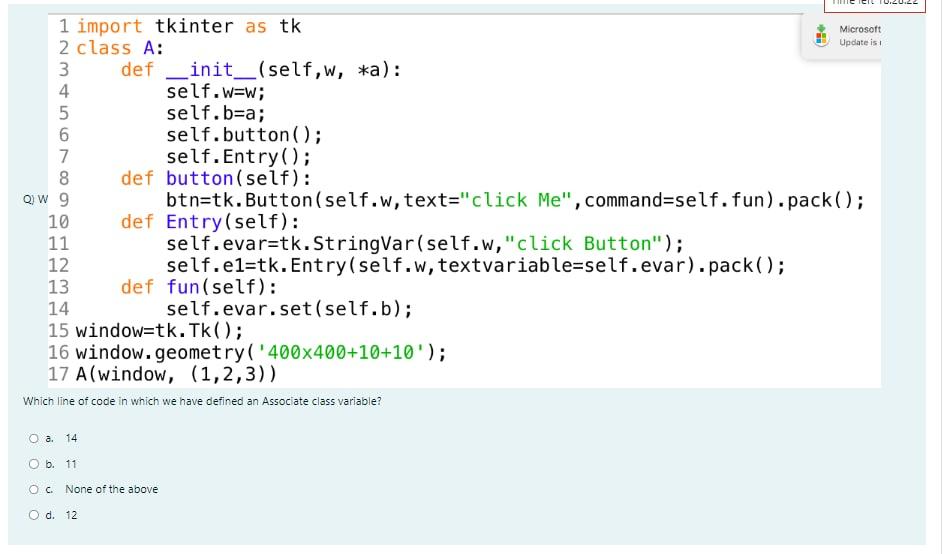 Solved Q) StringVar class (association class) was used to