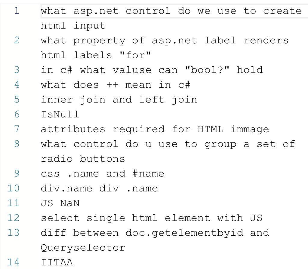 Solved 1 what control do we use to create html input