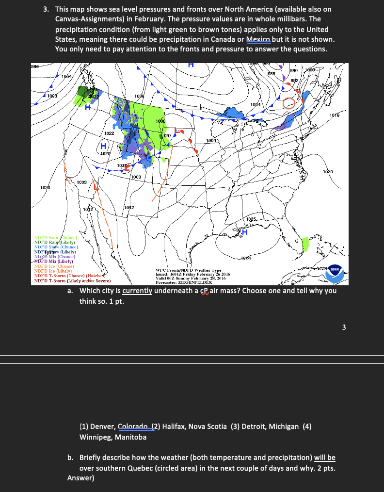 Current Sea Level Pressure Map