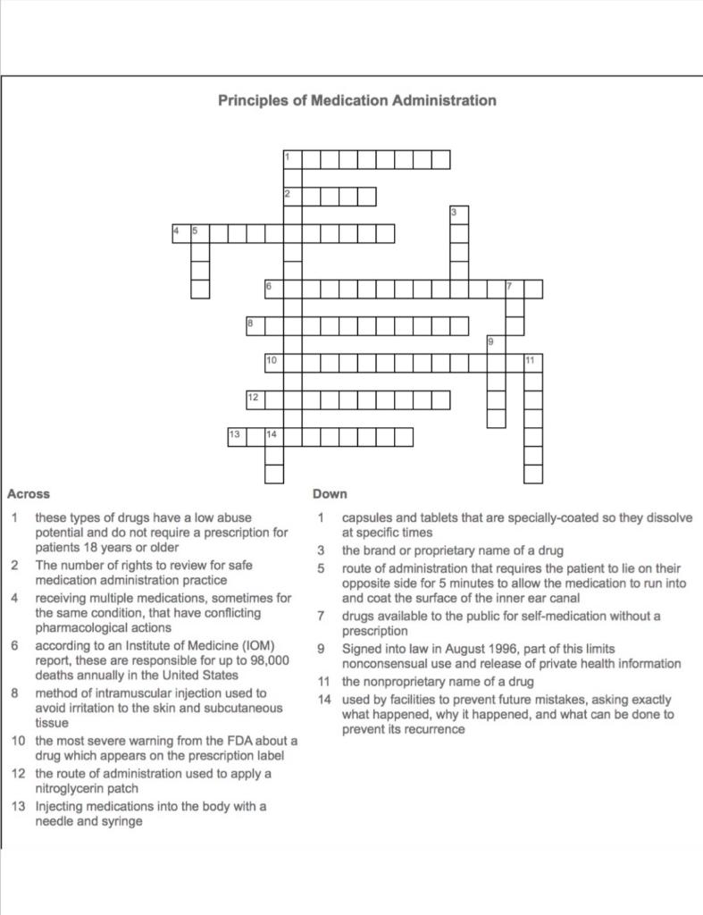 Solved Principles of Medication Administration 10 13 14 | Chegg.com