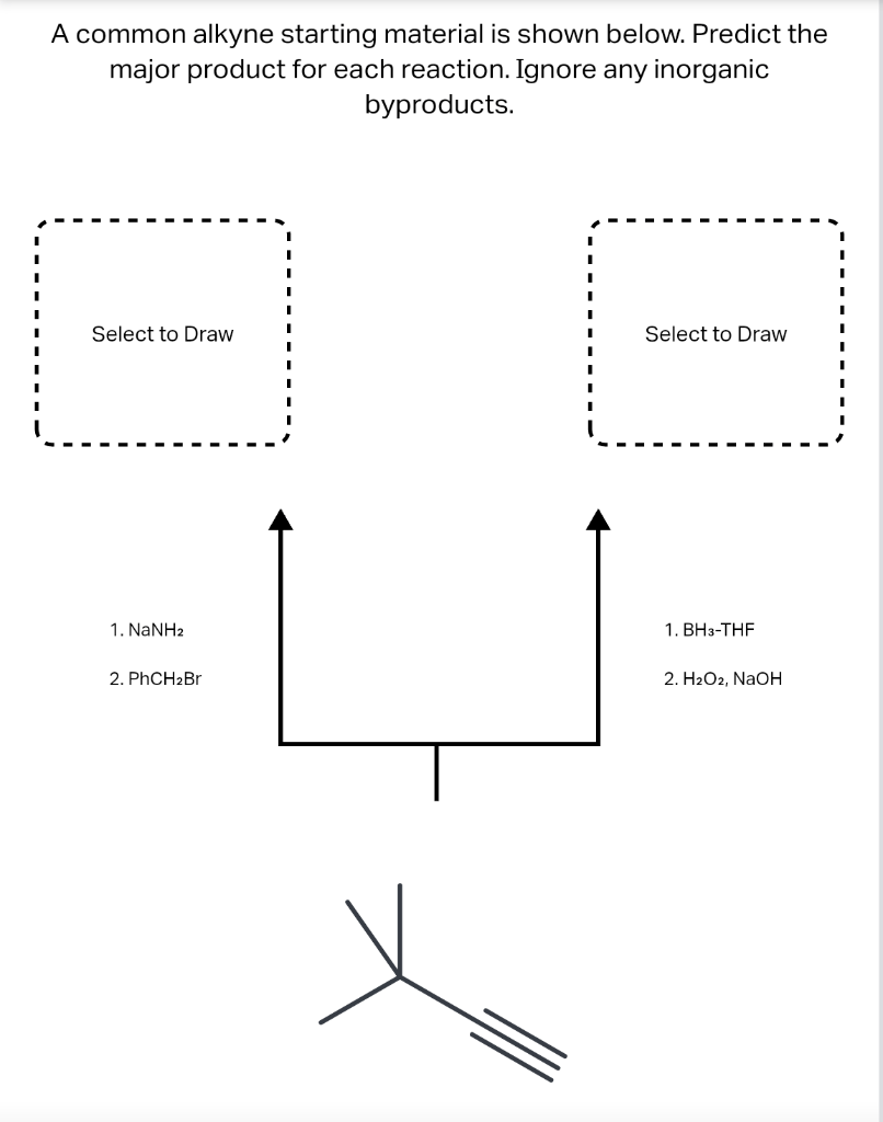 Solved A common alkyne starting material is shown below.