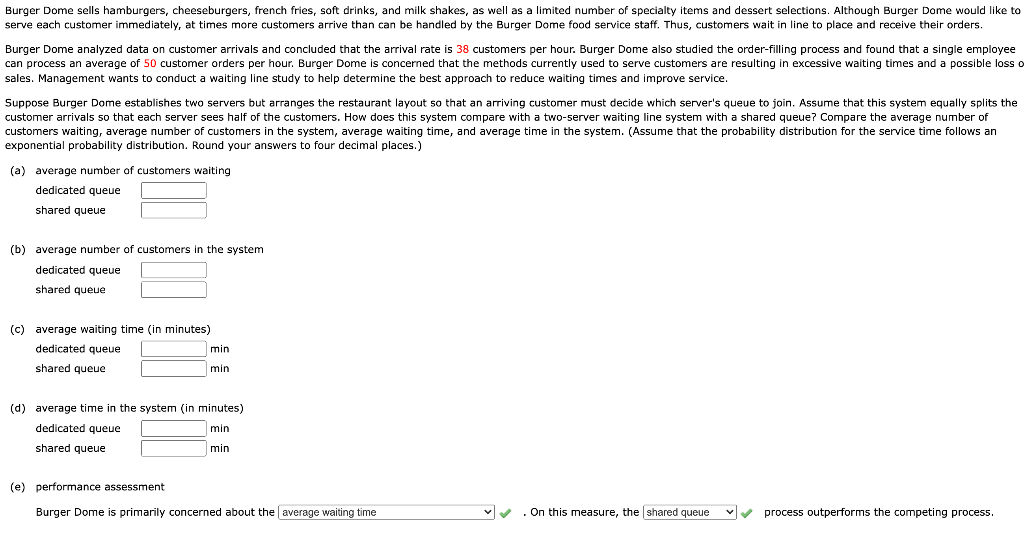 Solved Burger Dome sells hamburgers, cheeseburgers, french