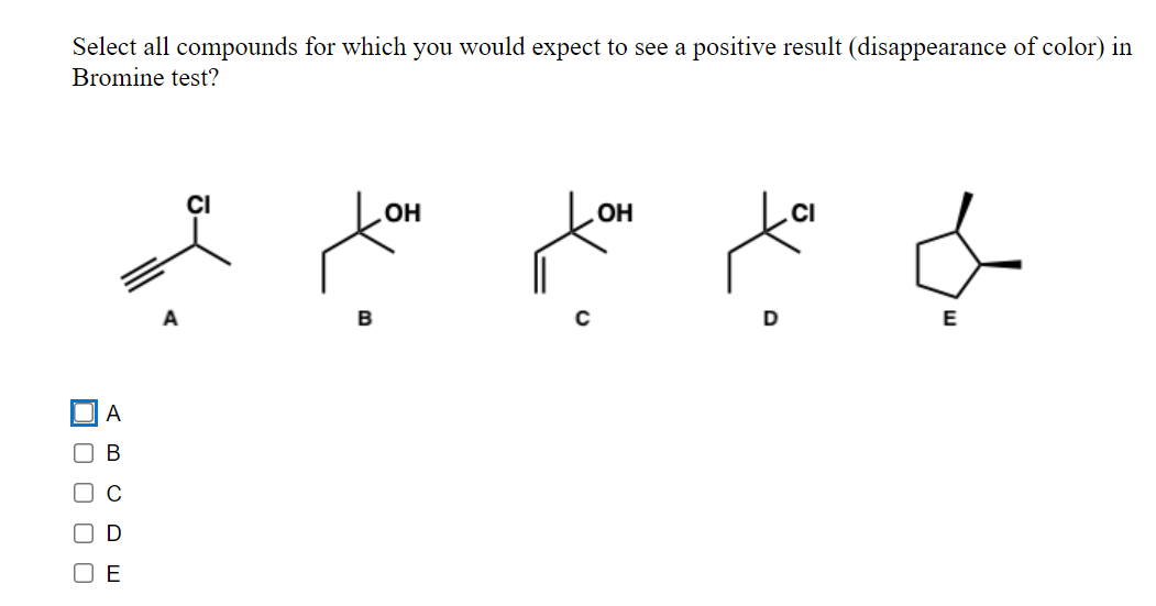Solved Select all compounds for which you would expect to