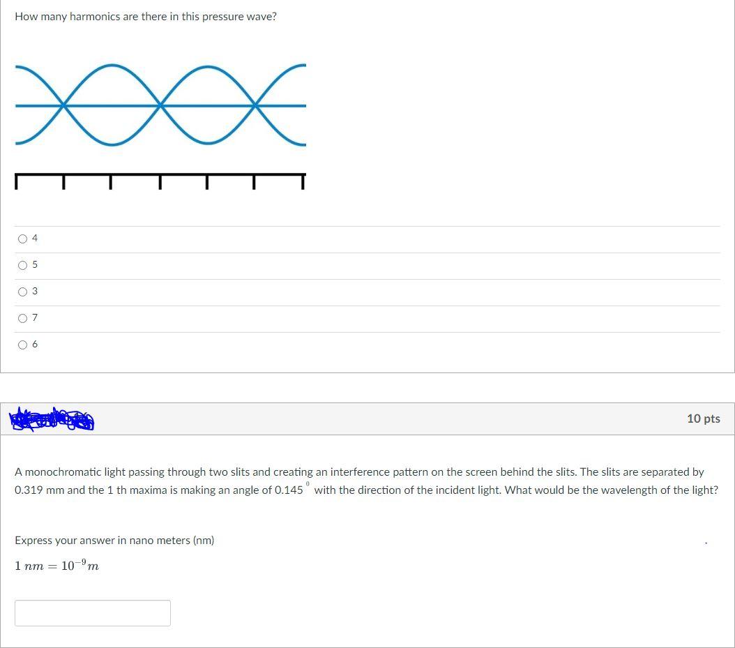 Solved How many harmonics are there in this pressure wave? 4