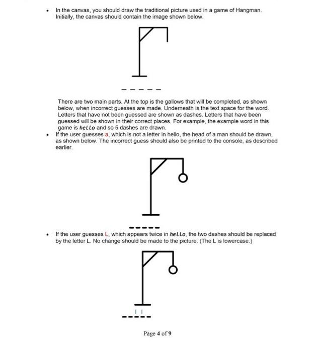 Solved Hangman game Hangman is a simple game played by two