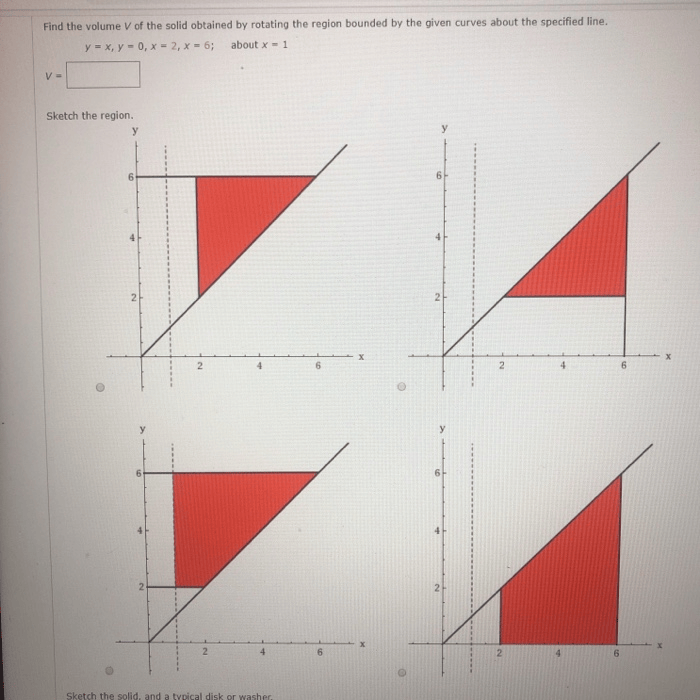 Solved Find The Volume V Of The Solid Obtained By Rotatin...