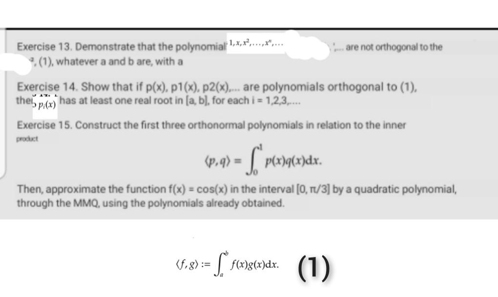 Solved Exercise 13. Demonstrate that the polynomial (1),