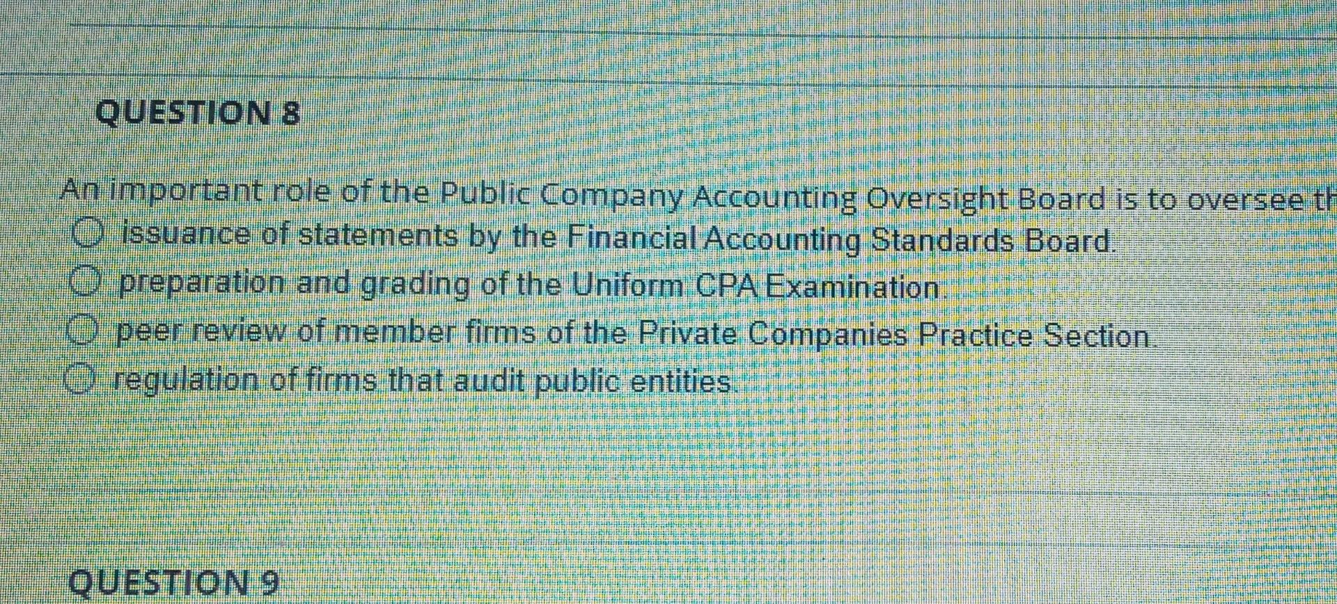 Solved an important role of the Public Company Accounting