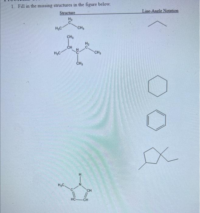 Solved 1. Fill in the missing structures in the figure | Chegg.com