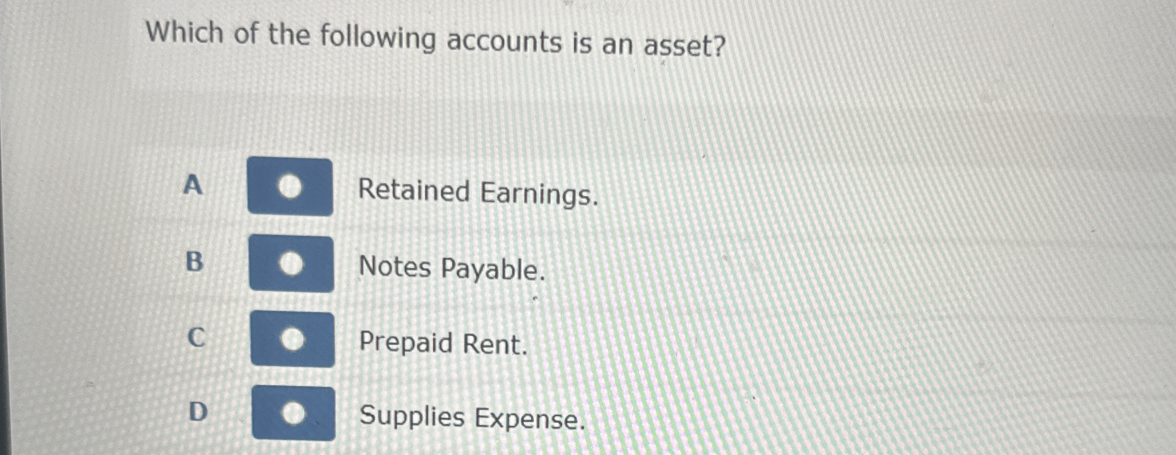 Solved Which of the following accounts is an asset?A