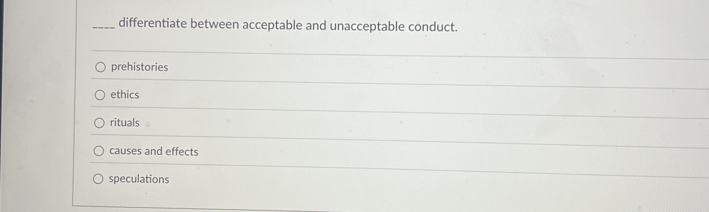 Solved differentiate between acceptable and unacceptable