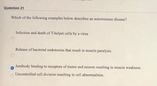 Solved Question 21 Which Of The Following Examples Below
