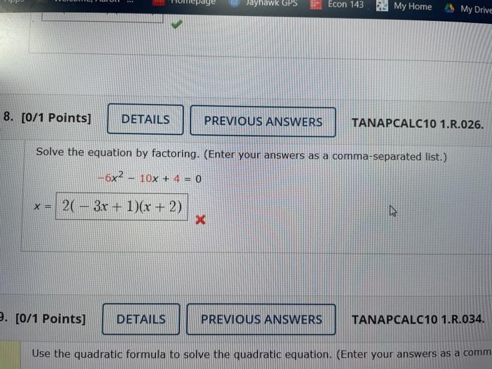 Solved Page Jayhawk GPS Econ 143 My Home My Drive 8. [0/1