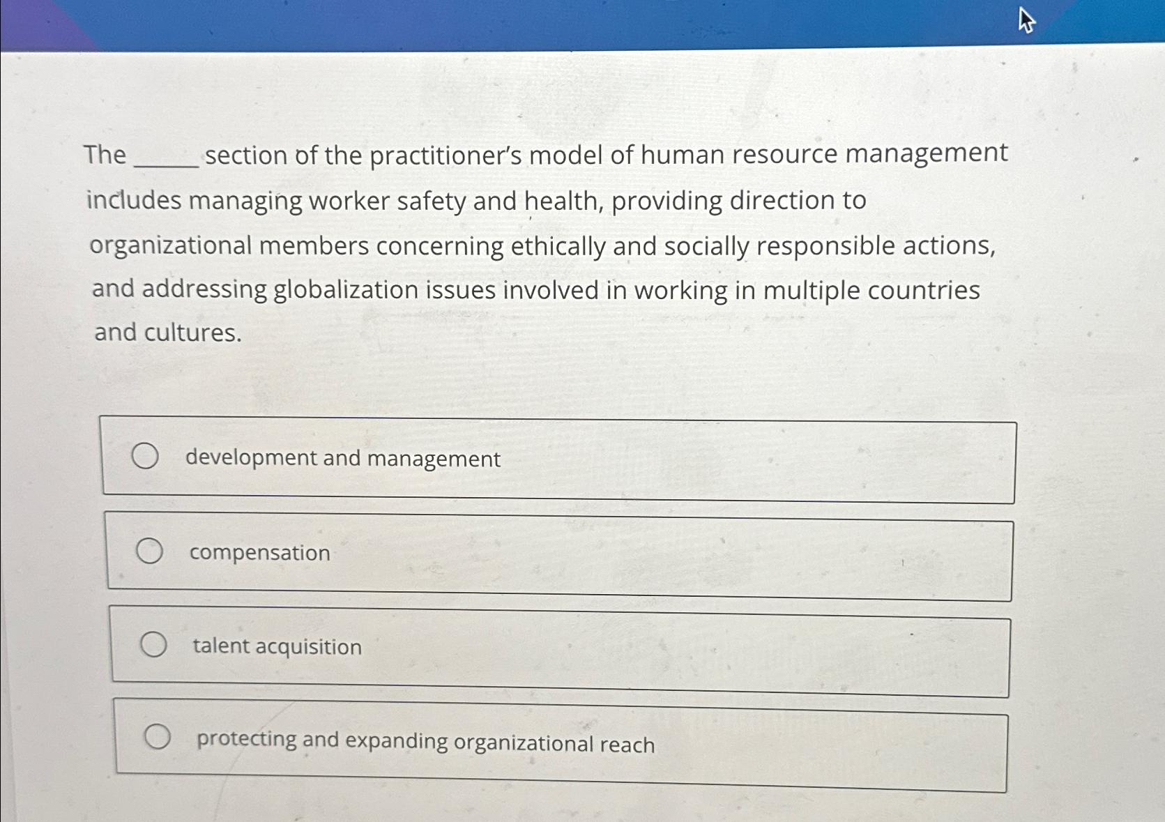 Solved The section of the practitioner's model of human