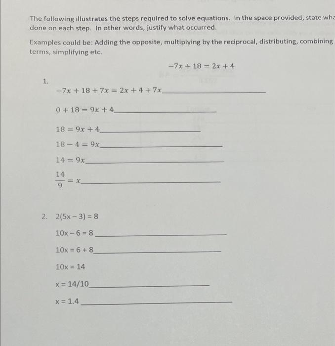 Solved The following illustrates the steps required to solve | Chegg.com