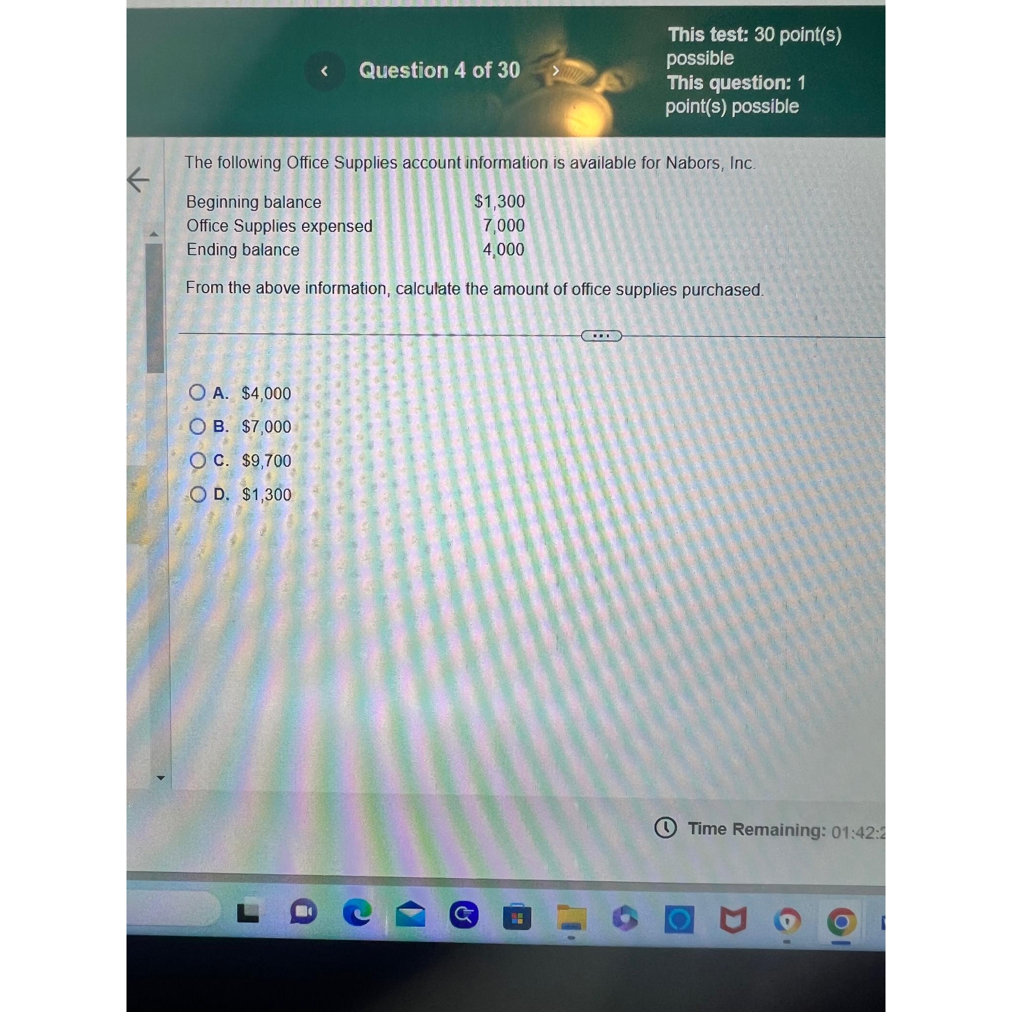 Solved The following Office Supplies account information is