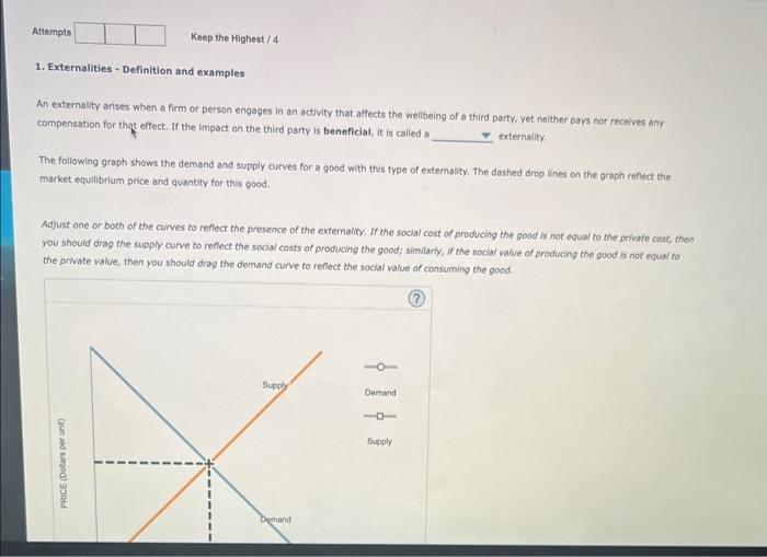 Solved 1. Externalities Definition and examples An