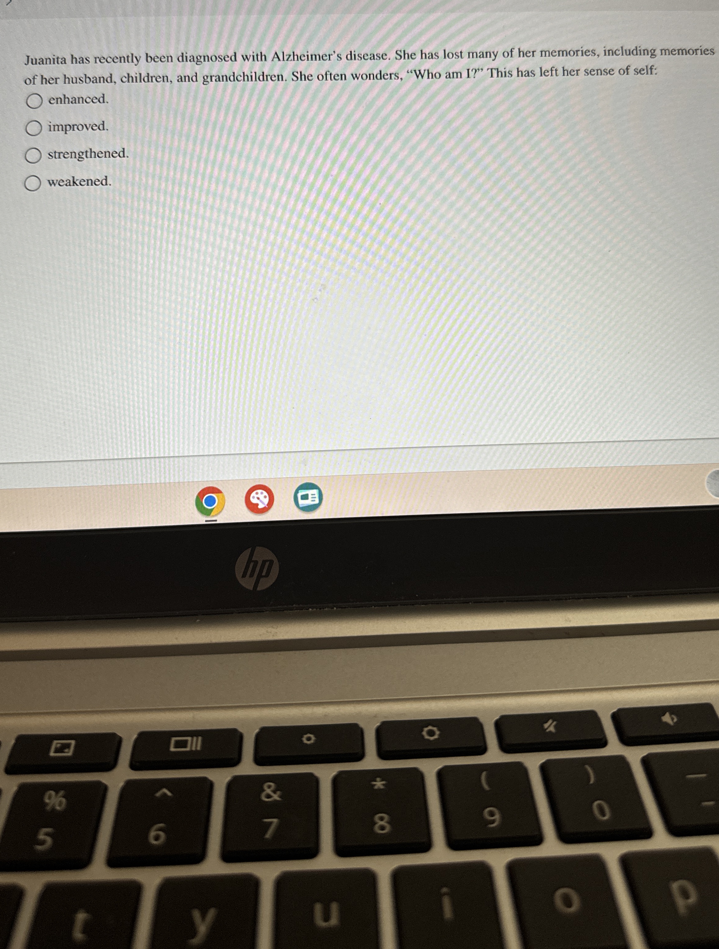 Solved Juanita has recently been diagnosed with Alzheimer's