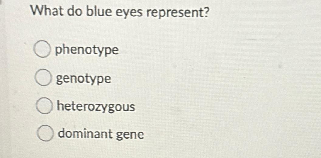 Solved What do blue eyes