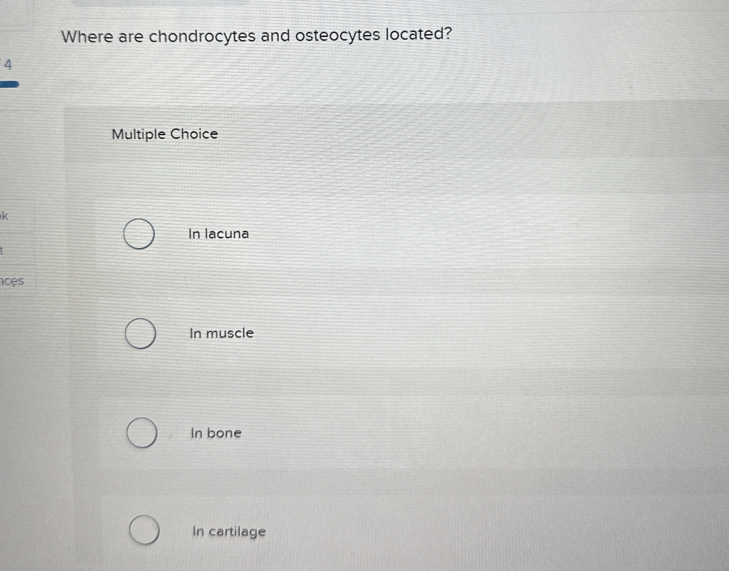 Solved Where are chondrocytes and osteocytes