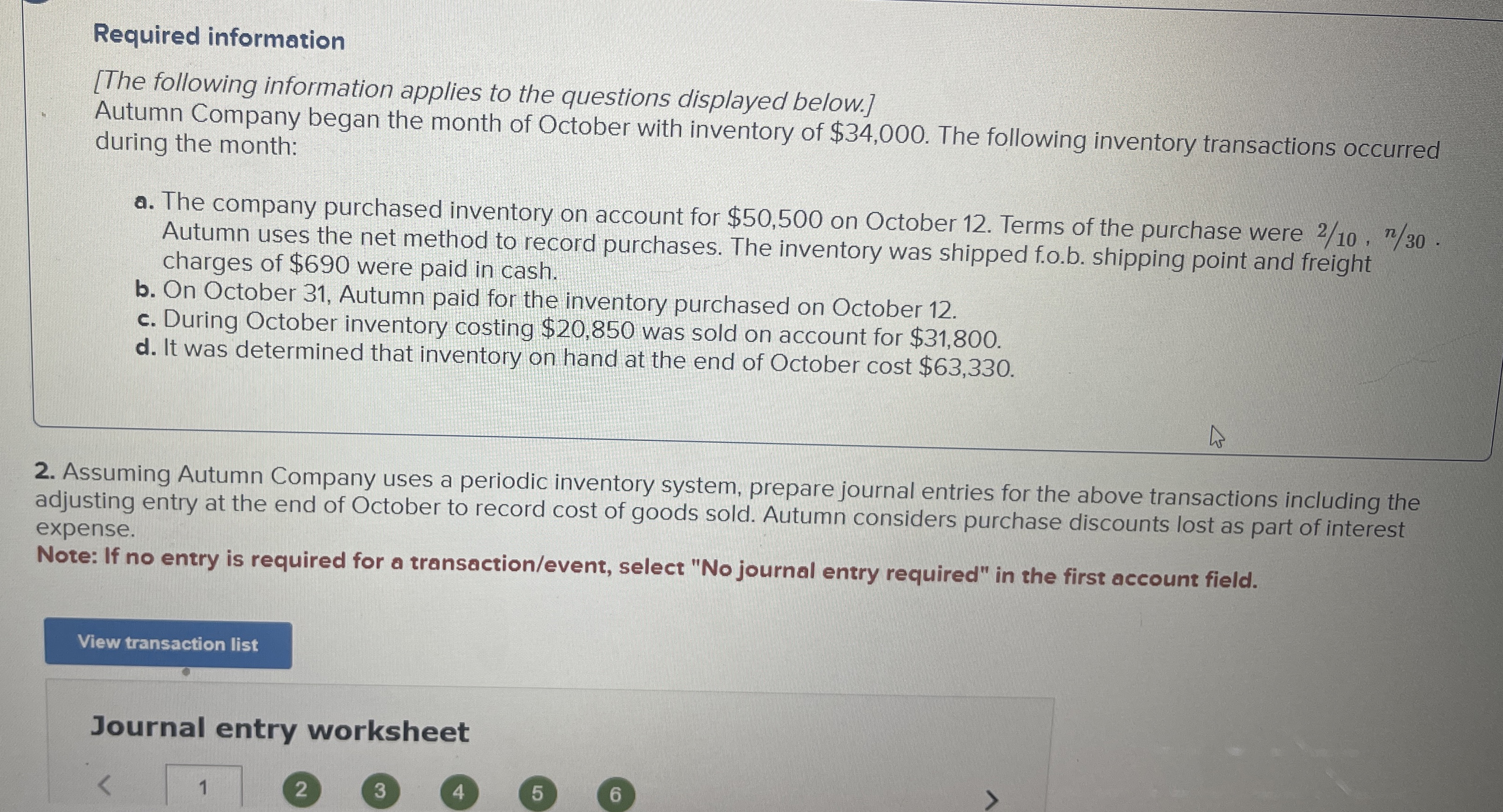 Required information[The following information