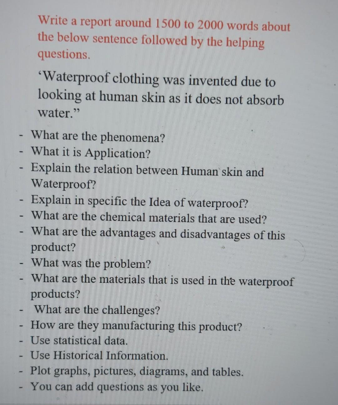 Solved Write a report around 1500 to 2000 words about the