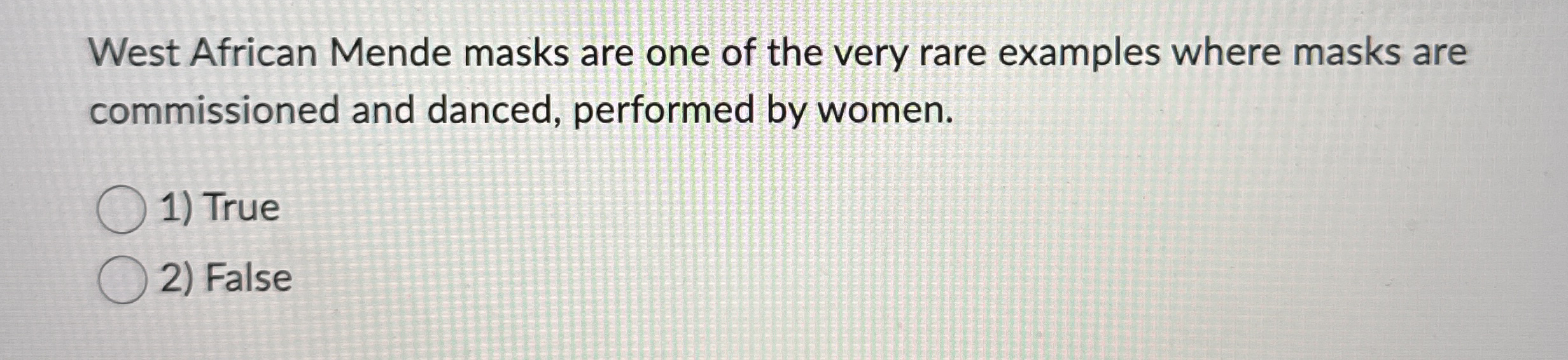Solved West African Mende masks are one of the very rare