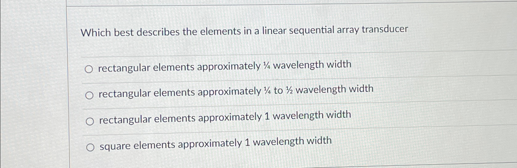 Solved Which best describes the elements in a linear