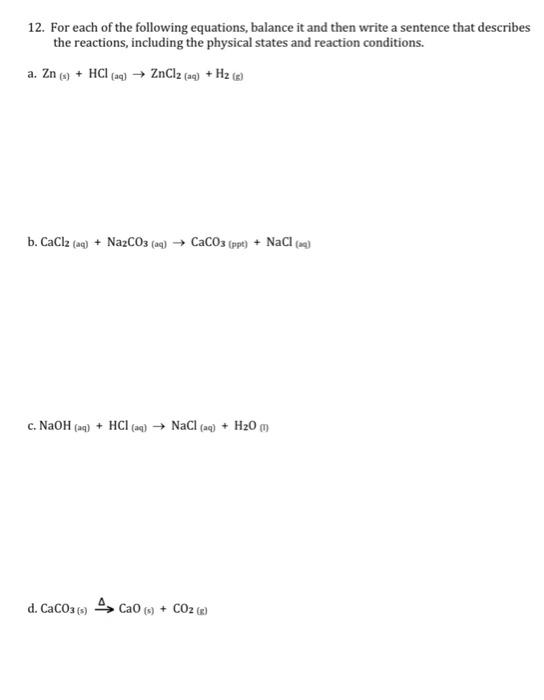 Solved 1. What is a chemical reaction? 2. When water boils