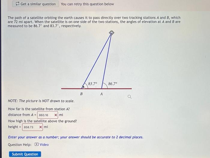 Solved The path of a satellite orbiting the earth causes it